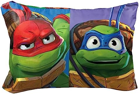 Jay Franco Nickelodeon Teenage Mutant Ninja Turtles Good Fight 1 Pack Reversible Pillowcase - Double Sided Pillow Cover, Kids Super Soft Bedding