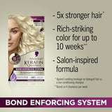 Schwarzkopf Keratin Blonde Hair Dye Platinum Blonde 001, Ultra Lightening Kit, 1 Application - Hair Bleach Enriched with Keratin, Lightens up to 9 Levels and Protects Hair from Breakage**