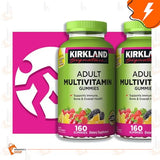 Kirkland Signature Adult Multivitamin, 160 Gummies per Bottle, for Womens and Mens, Vitamins for Adults + Includes Venanciosfridge Sticker (Pack of 2)
