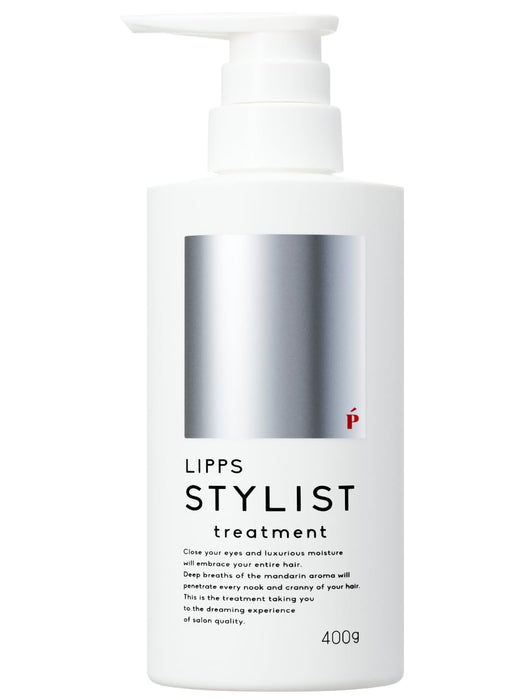 LIPPS Stylist Shampoo for Men and Women, Rich Foam, Salon Supervised, Mandarin Scent, 400ml.Treatment main body (400g)