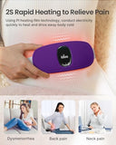 iDOO Heating Pad for Cramps, FSA HSA Eligible, Portable Cordless Heating Pad, Electric Waist Belt Device for Cramps Pain with 3 Heat Levels and 3 Massage Modes, Gifts for Women Girl (Deep Purple)