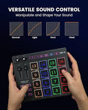 Fesley MIDI Pad Beat Maker, USB MIDI Keyboard Controller With 16 Drum Pads for Beginner, 2 Assignable Fader & Knobs, Note Repeat & Full Level Buttons, Portable Beat Machine for Music Making