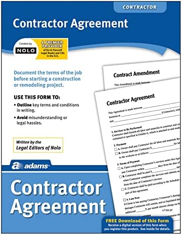 Adams Contractor Agreement, Forms and Instructions (LF155)