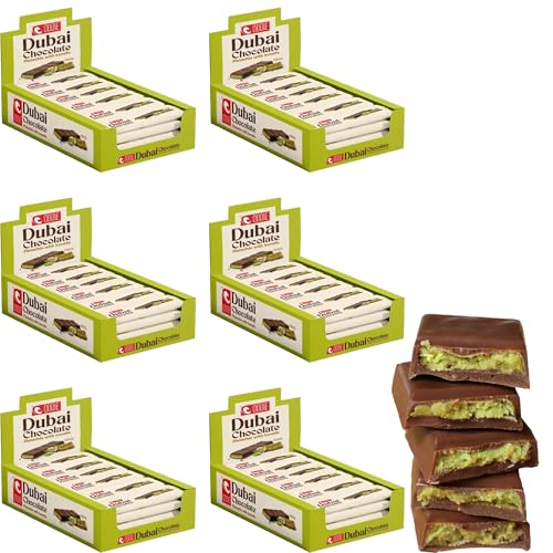 Mini Dubai Chocolate (Pack of 24) Kunafa Pistachio Bar- 27gr Total 1.43 pounds.-, Perfect for Gifting, Fresh Daily Production 24 Pieces Dubai Chocolate with Shredded Phyllo Dough 22.86 ounces (Mini, Pack of 6)