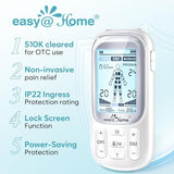 Easy@Home Electronic TENS Unit: Pain Relief Therapy - EMS Pulse Massager Rechargeable Machine - Dual Channel 24 Modes 20 Intensities 16 Pads TENS and Powered Muscle Stimulator EHE020