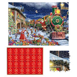 Advent Calendar Puzzles 2024 Christmas Jigsaw Puzzles 1008 Pieces, Christmas Gifts Train 24 Days Christmas Countdown Calendar Puzzles for Adults, Family Game Christmas Gifts for Adults Teens