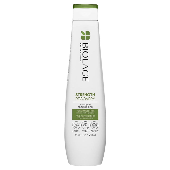 Biolage Strength Recovery Shampoo - Gently Cleanses, Reduces Breakage for Damaged & Sensitized Hair, Vegan, Cruelty-Free