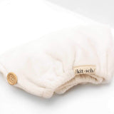 Kitsch Microfiber Hair Towel Wrap for Women - Quick Dry Towel | Microfiber Towel for Hair | Hair Drying Towel Wrap for Long Hair | Hair Towels | Hair Turban Towel for Wet Hair (White Ivory)