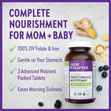 New Chapter Advanced Perfect Prenatal Vitamins, 270ct, Made with Organic, Non-GMO Ingredients for Healthy Baby & Mom - Folate (Methylfolate), Whole-Food Fermented Iron, Vitamin D3 + Ginger