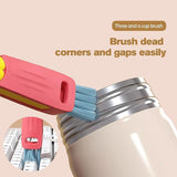 3 in 1 Cup Lid Cleaning Brush, 2024 Upgrade Cup Cleaning Brush Portable Crevice Cleaning Brush Set for Baby Bottle Gap Tight Spaces Cup, Multifunctional Cleaning Brush Cup Lid Cleaner