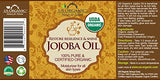 US Organic Jojoba Oil, USDA Certified Organic,100% Pure & Natural, Cold Pressed Virgin, Unrefined, Haxane Free, Sourced from Middle East directly (Large (8oz, 240ml))