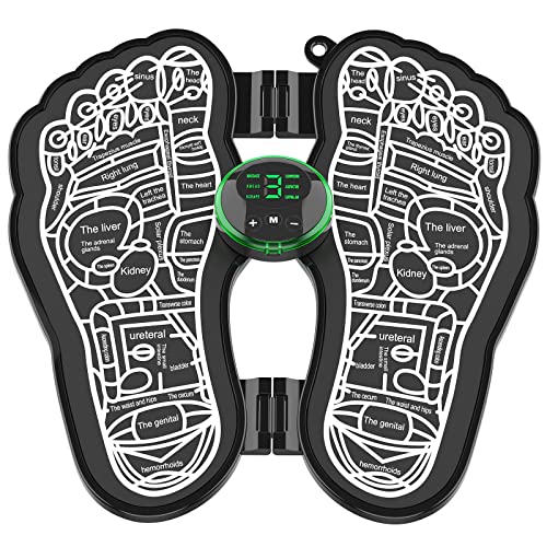 EMS Feet Massager Mat - Electric Foot Stimulator Machine Acupressure Pad Calves Relief Device Relaxation Gifts for Women Men