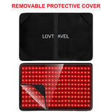 LOVTRAVEL New 660nm LED Red Light Therapy for Body and 850nm Near Infrared Light Therapy Devices 21''x13'' Large Pads Belt Wearable Wrap for Leg Thigh Knee Belly Back Waist Pain Relief