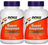 Now Foods Super Enzymes, 180 Tablets (180 Tabs X 2)