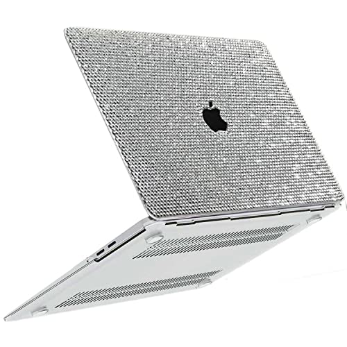 Bling Rhinestone Case Compatible with MacBook Pro 13 inch (M2 2022 2021),2016-2020 Release A2338 M1 A2289 A2251 A2159 A1989 A1706 A1708,Sparkle Diamond Fashion Luxury Shiny Crystal Hard Shell