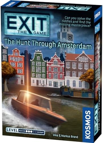 EXIT: The Game - The Hunt Through Amsterdam | Escape Room |Co-op Games | 1+ Players |Ages 5-7| Brainteasers |Art Heist | Ages 12+