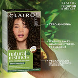 Clairol Natural Instincts Demi-Permanent Hair Dye, 6A Light Cool Brown Hair Color, Pack of 3