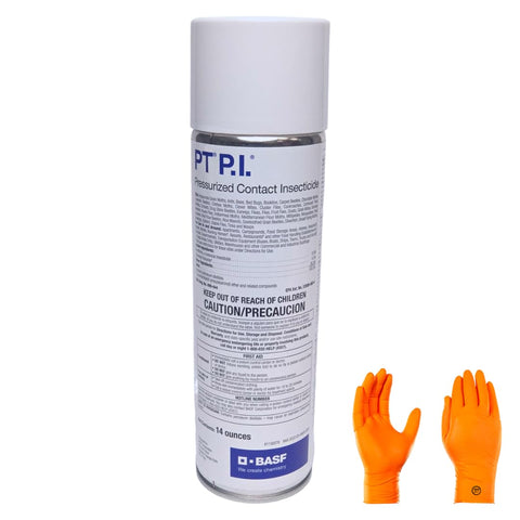 BASf PT P.I. Pressurized Contact Insecticide - Fast-Acting Solution for Crawling and Flying Insects, with USA Supply Gloves