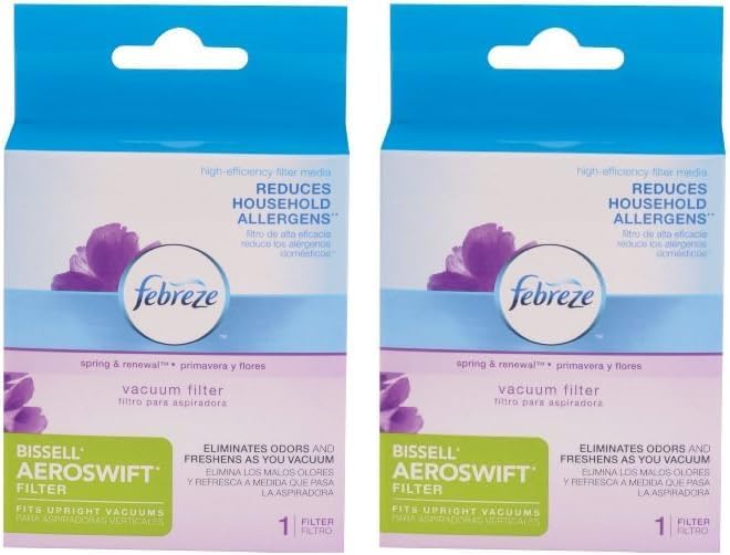 BISSELL Febreze Aeroswift Replacement Vacuum Filter for Upright Vacuums, 11621 (Pack of 2)