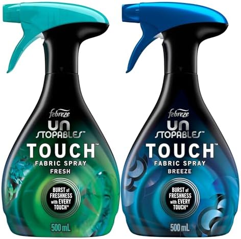 Unstopables Touch Fabric Spray and Odor Fighter, Fresh & Breeze, 16.9 oz, Pack of 2