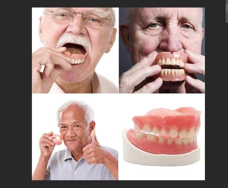 Do It Yourself Denture Fake Teeth Top and Bottom Temporary Teeth for Improve Smiling