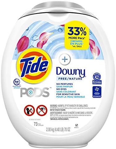 Tide Pods +downy Free, Liquid Laundry Detergent Pacs, 73 Count