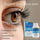 HylaVision Eye Health Supplements: Hyaluronic Acid, Lutein and Zeaxanthin Dietary Supplements for Vision Support (120 Capsules)— Vegan Formula by Hyalogic