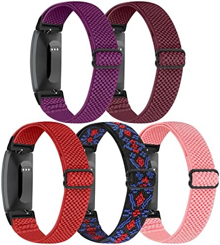 Elastic Watch Band - Compatible with Fitbit Inspire 3/2/HR/Ace 2/3, Soft Nylon Sport Wristband Replacement Straps For Women & Men
