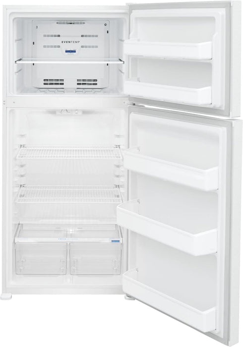 Frigidaire FFTR1814W 30 Inch Wide 18.3 Cu. Ft. Top Freezer Refrigerator with Crisper Bins and Ice Maker Ready - White