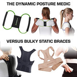 PRIMEKINETIX PostureMedic Dynamic Posture Brace for Neck, Upper, and Lower Back Support - Advanced Long-Term Posture Correction Tool, For Enhanced Shoulder Alignment and Posture Improvement- L(Silver)
