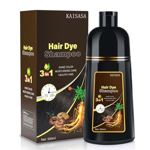 Dark Burdgundy Hair Dye Shampoo for Gray Hair Coverage, 3 in 1 Hair Dye Shampoo Natural Herbal Hair Color Shampoo for Women, Champu Con Tinte Para Canas (dark burgundy)