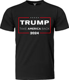 GunShowTees Take America Back Trump 2024 Shirt, Small, Black