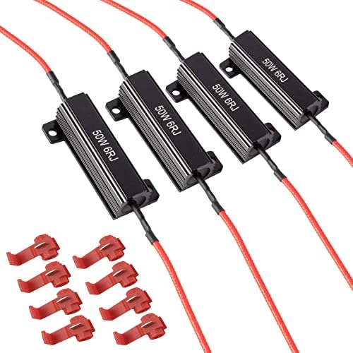 iBrightstar 50W 6ohm Load Resistors for Fix LED Bulb Fast Hyper Flash Turn Signal Blink Error Code