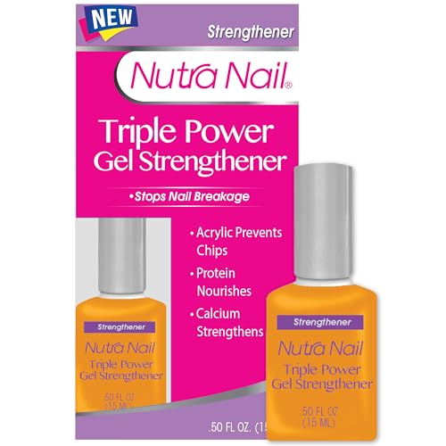 Nutra Nail Triple Power Gel Treatment – Instant 3-in-1 Protective, Nourishing & Strengthening Lacquer for Weak Nails