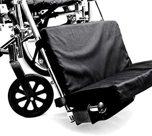 Hermell Products WC2218 Padded Wheelchair Foot Rest, 1 Count (Pack of 1), Black