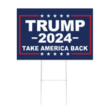 ROYALITA Trump 2024 Yard Sign with H-Stakes - Double Sided 18x12 Inch Trump Take America Back Signs, Placard Voted for Trump Lawn Signs Triggering Signs Rally Decoration Outdoor Lawn Yard Signs