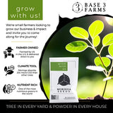 Base 3 Farms 100% Organically Grown in USA, Moringa Capsules, Non-GMO, Vegan Capsules, Raw, Gluten-Free, 100% Pure Moringa Leaf: Energy, Weight, Recovery - 120ct (500mg) Eco-Friendly Bag