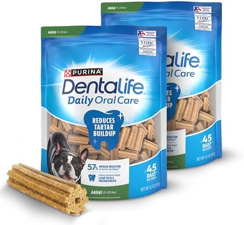 Dentalife DentaLife Oral Care Small and Toy Breed Mini Adult Dog Chew Treats , (Pack of 2) 90 Treats Total