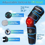 Rechargeable Leg Compression Massager for Circulation, Portable Calf Thigh Massage Boots Device with Knee Heat for Relaxation, 3 Modes 3 Intensities Home Office Use Ideal Gift