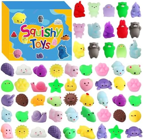 200 Pcs Mochi Squishy Toy, Kawaii Squishies Bulk Party Favors for Kids 4-8 8-12 Boys Girls Toddlers Teens Gift for Christmas Birthday Classroom Prizes Goodie Bag Stuffers