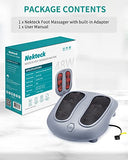 Nekteck Foot Massager with Heat, Shiatsu Heated Electric Kneading Foot Massager Machine for Plantar Fasciitis, Built-in Infrared Heat Function and Power Cord(Gray)