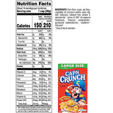 Cap’n Crunch Cereal, Original, Boxes, 18 Oz, Pack of 4