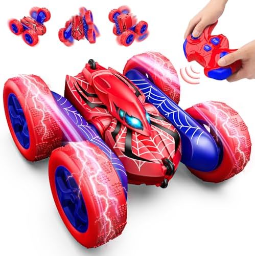 Remote Control Car,RC Cars for 4 5 6 7 8 9 10 11 12 Year Old Boy Double Sided 360°Flip 4WD Rechargeable Drift RC Race Car Boys Toys Birthday Gifts Chritmas Stocking Stuffers for Kids Age 4-12