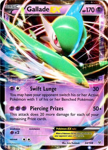 Pokemon - Gallade-EX (34/108) - XY Roaring Skies - Holo