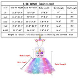 Light Up Unicorn Birthday Decorations for Girls Halloween Christmas Party Outfits LED Kids Princess Flower Tutu Sequin Dress 5 6 Year Old Gifts Cosplay Favors with Headband and Wings 5t - 6t Rainbow