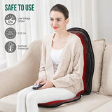 Snailax Back Massage Seat Cushion, Memory Foam Pad, 5 Massage Modes & 2 Heat Settings, Seat Massager for Office Chair,Home Use,Black