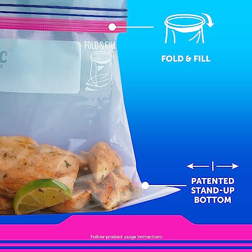 Ziploc Food Storage and Sandwich Bags Variety Pack, Stay Open Design with Stand-Up Bottom, Easy to Fill, 166 Bags Total