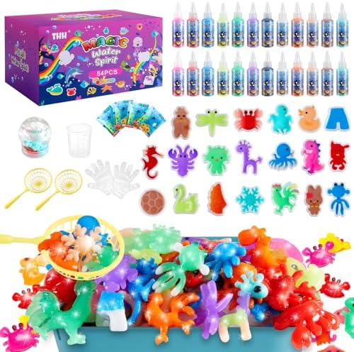 Aqua Fairy Water Gel Kit, Magic Water Elf Toy Kit, Toys Gifts for 3-12 Year Old Boys Girls Kids, Craft Kit with 24 Colors Magic Gel and 20 Shape Molds, Party Favors, Arts & Crafts DIY STEM Toy