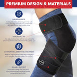 Doctor Developed Strengthening & Stabilizing Hip Brace for Men & Women - Hip Brace for Sciatica Pain Relief - Compression Wrap for Hip Pain - Hip Support Brace - Thigh Supports With Medical Handbook (S/M, Black)