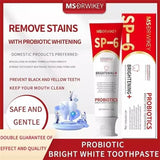 Sp-6 Ultra Whitening Toothpaste, MS DRWIKEY Probiotics Bright White Toothpaste, Sp 6 Toothpaste, Ultra Whitening Toothpaste Sp-6, Sp-6 Probiotics Whitening Toothpaste, Fresh Breath (5pcs)